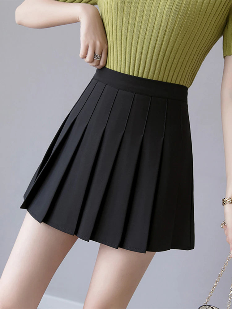 Pleated Skirt High Waist
