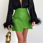 High Waist Leather Skirts