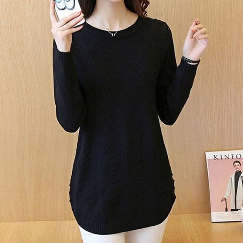 Women's Sweaters Long O-Neck Knitted