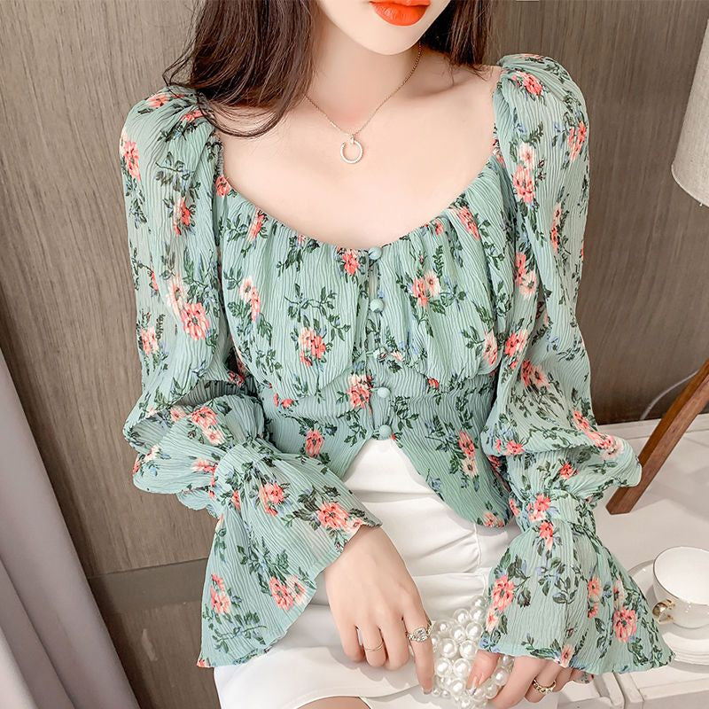 Lolita Floral Chiffon Blouse