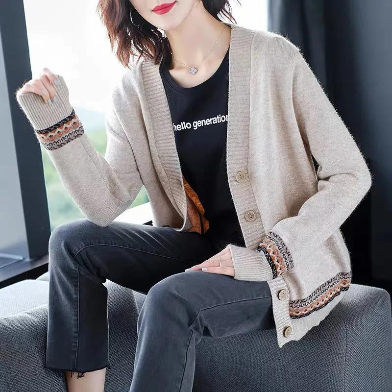 Soft Cotton Loose Knitted Cardigan