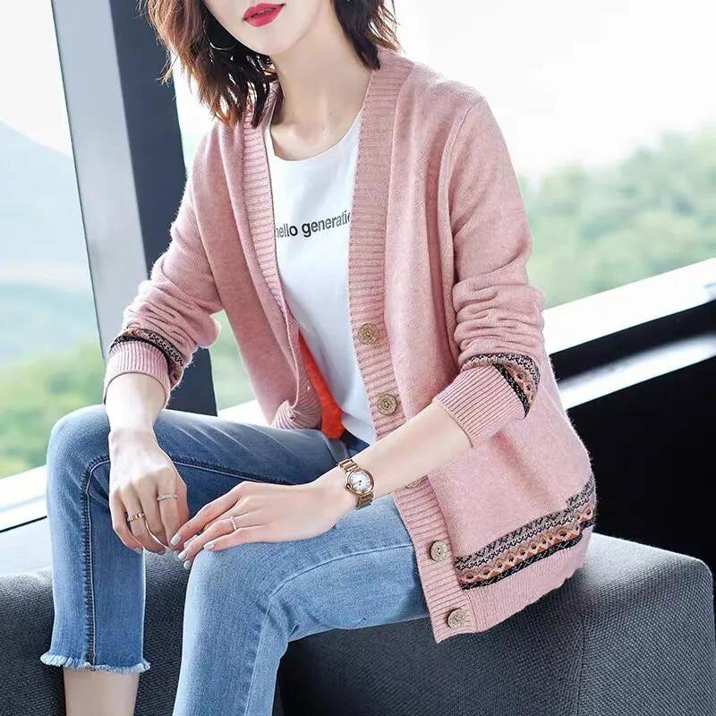 Soft Cotton Loose Knitted Cardigan