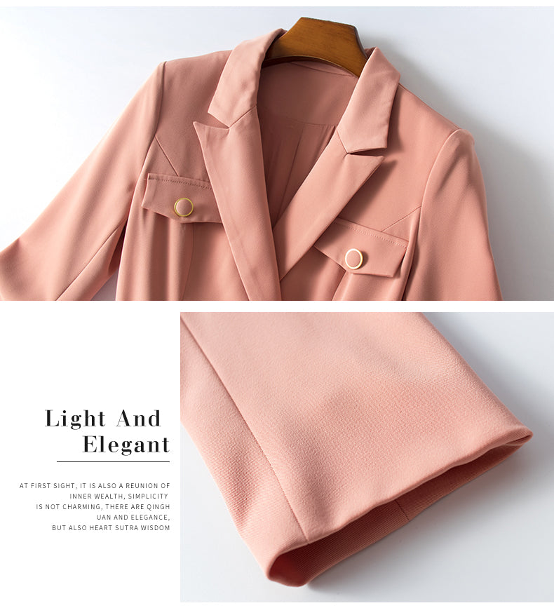 Elegant Long Sleeve Gradient Suit