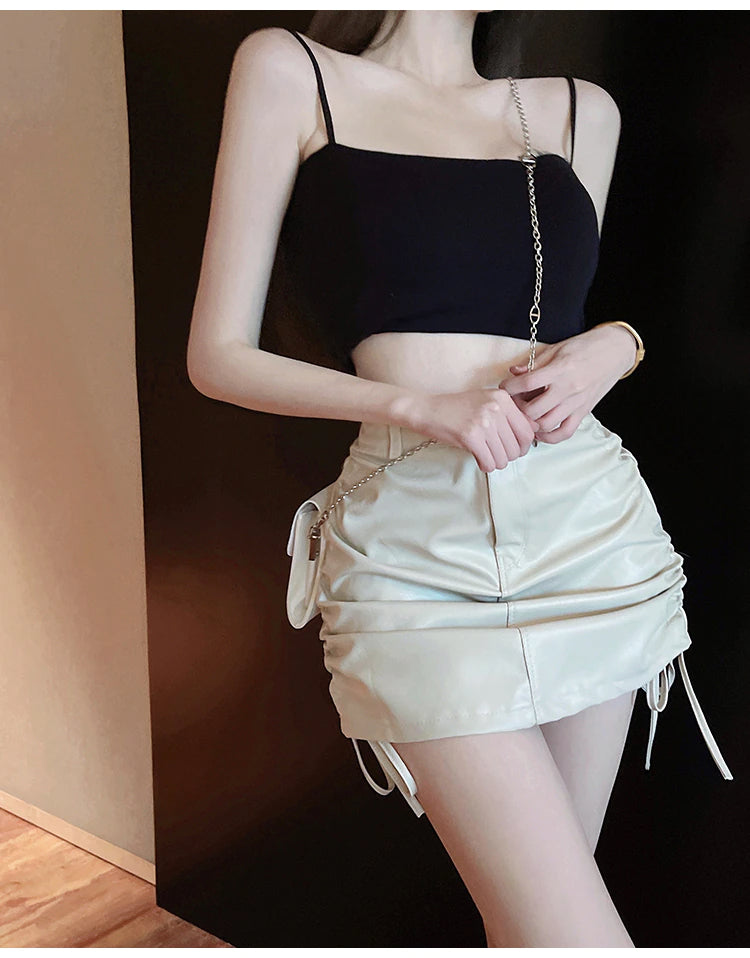 Soft Faux Leather Mini Skirt