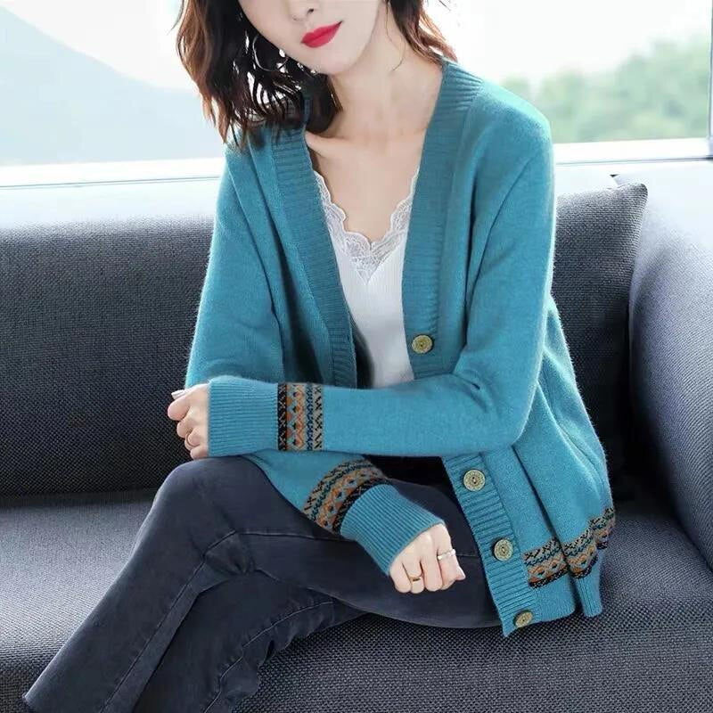 Soft Cotton Loose Knitted Cardigan